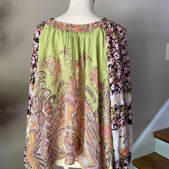 Free People 'Roamin Around  Paisley Blouse  Small - Picture 6 of 9